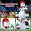 6 Feet Christmas Quick Inflatable Snowman with Penguins - 4 of 4
