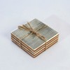 Mela Artisans Pinstripe Inlay Coasters Set of 4 - 2 of 3