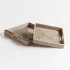 Plum & Post Burma Rattan Ottoman Decorative Trays Set of 3 - 4 of 4