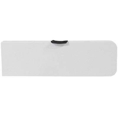 Granite White 6-Foot Folding Bench with Metal Frame