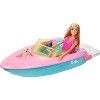 Barbie Doll & Toy Boat Playset with Pet Puppy, Life Vest & Beverage Accessories, Fits 3 Dolls & Floats in Water. - 4 of 4