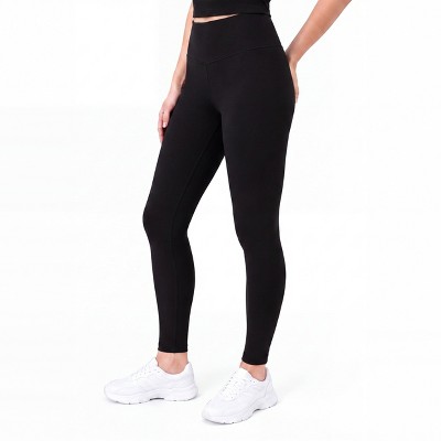 Menina Step Women's High Waist Yoga Leggings Black L : Target