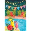 Poolside Paradise Summer House Flag Welcome Tropical 28" x 40" Briarwood Lane - 3 of 4