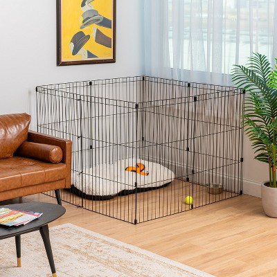 IRIS USA 36" Black Metal 8-Panel Pet Playpen