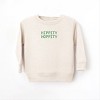 The Juniper Shop Embroidered Hippity Hoppity Stacked Toddler Sweatshirt - 3T - Natural - 3 of 4