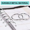 Unique Bargains Loose Leaf Metal Binder Keychain Files Book Rings Silver 1.5 Inches 10 Pcs - 3 of 4
