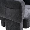 PAGED Modern 3-Leg Chenille Accent Chair with Ergonomic Arms Living Room Chairs with Removable Pillow for Bedroom, Living Room - 3 of 4