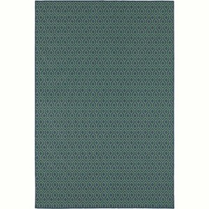 Oriental Weavers Meridian 1634Q Navy/ Green Indoor/Outdoor Area Rug - 7'10" Round - 1 of 4