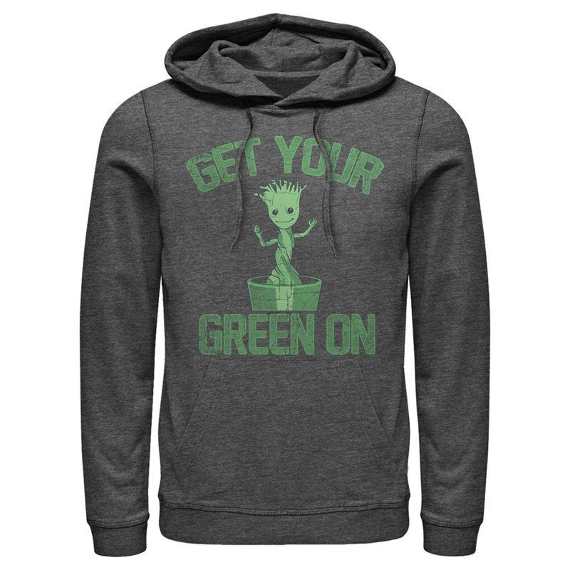 Men's Marvel St. Patrick's Day Get Your Groot On Pull Over Hoodie, 1 of 4