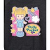 Women's - Polly Pocket - Polly Pocket Grid Lightweight French Terry Wide Neck Long Sleeve Shirt - 2 of 4