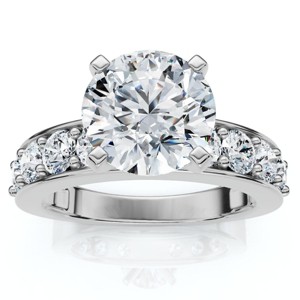 Pompeii3 Certified 2.90Ct Round Diamond Engagement Ring 14k Gold or Platinum Lab Created - 1 of 4