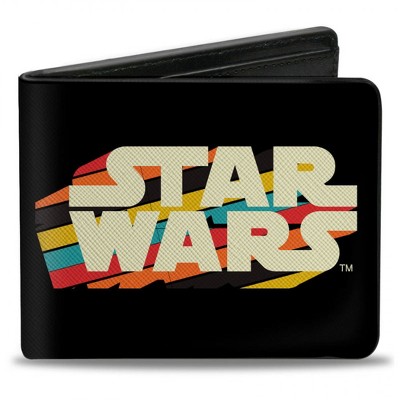 Adult Star Wars Logo and X-Wing Starfighter Stripe Bi-Fold Wallet