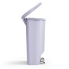 simplehuman 50L Semi-Round Plastic Step Trash Can Lilac - 4 of 4