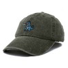 Dalix Giant Lizard Kaiju Embroidered Cotton Dad Hat Baseball Cap Adjustable Glow in the Dark Mens - 4 of 4