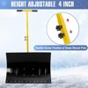 Snow Shovel with Wheels,29.1" W x 19.3" H Heavy Duty Snow Pusher for Driveway,Ergonomic Snow Pusher Shovel with Snow Removal Adjustable Angle - 3 of 4