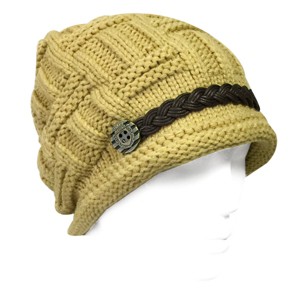 Wrapables Knitted Slouched Ski Cap, Caramel - 1 of 1