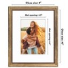 Americanflat Vintage Picture Frame with Mat and Beaded Accents with Shatter Resistant Glass - 2 of 4