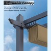 Retractable Aluminum Pergola – 10x10/10x13 Ft Wood-Grain Design, Adjustable Sunshade & Rust-Proof Frame for Patio/Backyard/Garden - 4 of 4