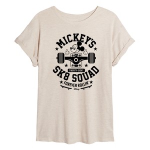 Women's - Disney - Mickeys Sk8 Squad Oversized Graphic T-Shirt - 1 of 4