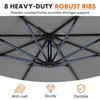 9.8FT Offset Patio Umbrella Hanging Cantilever Umbrella Outdoor Sun Shade with Easy Tilt Adjustment, 8 Ribs, UV Protection for Backyard - 4 of 4