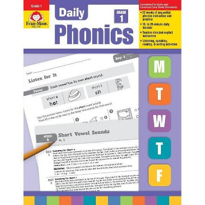 Daily Phonics, Grade 1 - by  Evan-Moor Educational Publishers (Paperback)