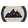 Earth Rugs Mountain Silhouette Printed Round Trivet – 10"x10" Braided Jute Rustic Table Mat with Nature Scene Design - 3 of 3