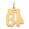 Black Bow Jewelry 14k Yellow Gold, Athletic Collection, Small Polished Number 48 Pendant - 3 of 4