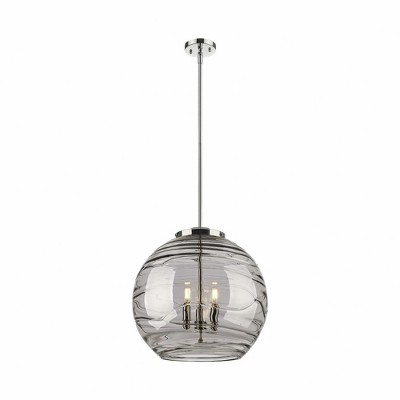Athens Deco Swirl - 3 Light Pendant In Industrial Style-19.5 Inches Tall and 17.88 Inches Wide