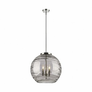 Athens Deco Swirl - 3 Light Pendant In Industrial Style-19.5 Inches Tall and 17.88 Inches Wide - 1 of 1
