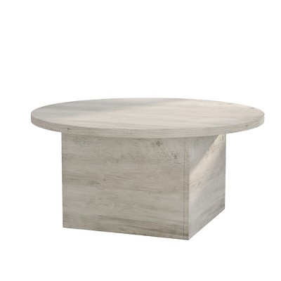 Vipbear Round Coffee Table,35-Inch Engineered Wood Coffee Table for Living Room, Oak