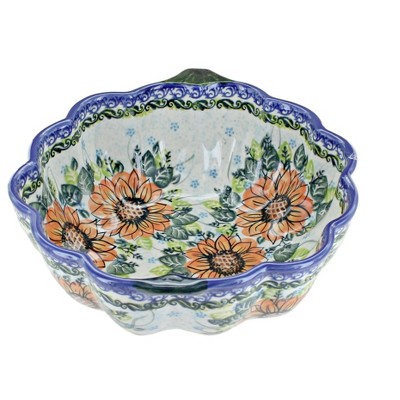 Blue Rose Polish Pottery 578 Vena Pumpkin Bowl