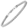 Steeltime Men's stainless steel franco chain bracelet. Color Options: Silver, Gold, Black - 2 of 4