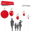 PartyWoo Balloons Red Matte 36 18 12 10 5 Inch 127 pcs - 2 of 4