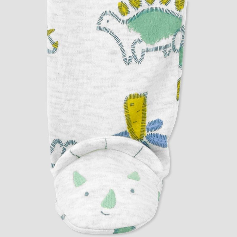 Carter's Just One You® Baby Boys' Dino Footed Pajama - Gray, 5 of 10