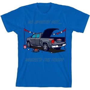 Go Sports! But Where's the Food? Kids Crew Neck Short Sleeve Tee - 1 of 2