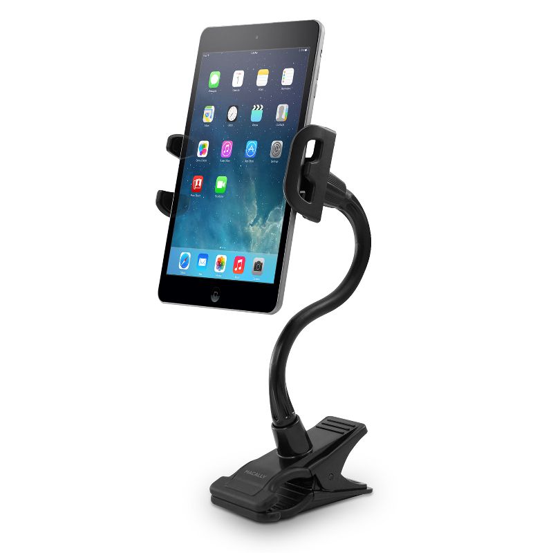 Macally Flexible Gooseneck Phone Holder and Tablet Mount With Clip On Clamp, 1 of 11