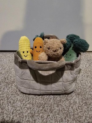 Plush Veggie Basket Play Set with Interactive Stuffed Vegetable Toys –  Lambs & Ivy