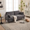 Lyngins Chenille Sofa with LED light and USB Charging Port,Upholstered Loveseat Couch with Storage Bag,Sofa Bed for Living Room,Bedroom - 2 of 4