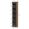 Lirago,70.9" Brown & Oak 5-Tier Bookshelf-Slim Storage Rack with Anti-Tip, Space-Saving Design - 2 of 4