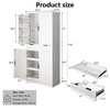 Kumasinova 72" Fluted Kitchen Storage Cabinets with 3 Drawers,Pantry Cabinet with 6 Shelves,Freestanding Storage Cabinet for Kitchen,Dining Room - 2 of 4