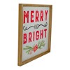 Northlight 16" Wooden Framed "Merry And Bright" Metal Christmas Sign - image 3 of 4