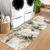 Washable Runner Rug, Non-Slip Modern Kitchen Carpet, Abstract Low Pile Stain Resistant Indoor Rug for Bedroom Hallway Laundry - 2 of 4