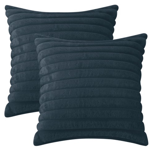 Navy best sale fur pillow