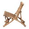 bali & pari Herrara Modern Bohemian Natural Brown Antique Rattan Foldable Lounge Chair - 4 of 4