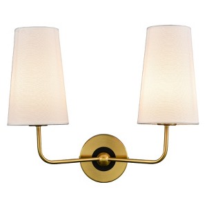 Claxy Modern Gold Wall Sconces Double Wall Lamps Living Room - 1 of 4