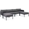 Yami 6pcs Aluminum Frame Patio Conversation Set with Removable Olefin Extra Thick Cushion and Coffee Table, Outdoor Furniture - Maison Boucle - image 3 of 4