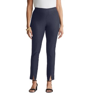 Jessica London Women's Plus Size Ankle Slit Jegging - 1 of 4