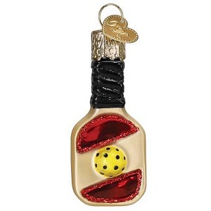 Old World Christmas 2.5 Inch Mini Pickleball Paddle Net Fun Social Friendly Tree Ornaments - 1 of 3