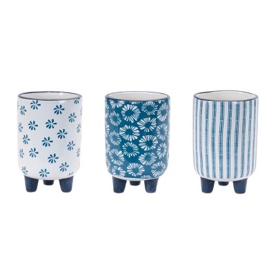 Footed Stone Planter (Set of 3)