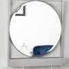 GlasFlength Decorative Wall Mirrors Wall Art Round Mirror Vanity Mirror Accent Mirror Metal Frame Mirror for Living Room, Silver, 21.5"*3.75"*28.25" - 4 of 4